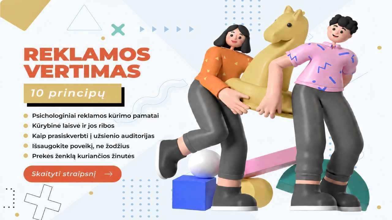 Reklamos vertimas - figūrėlės neša kūrybinę idėją